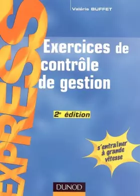Couverture du produit · Exercices de contrôle de gestion