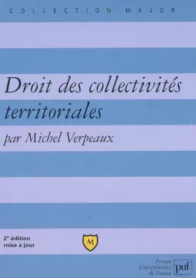 Couverture du produit · Droit des collectivités territoriales