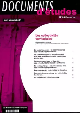 Couverture du produit · Les collectivités territoriales Documents d'études n.2.02 - edition 2007