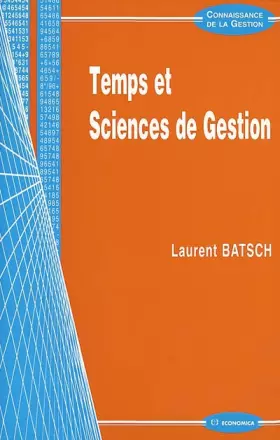 Couverture du produit · Temps et sciences de gestion