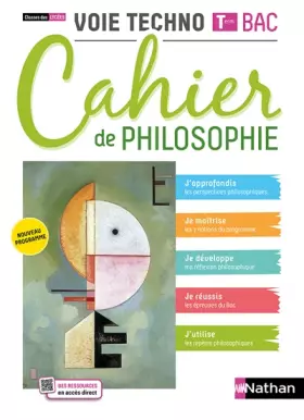Couverture du produit · Cahier de Philosophie - Tle Voie Technologique