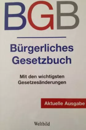 Couverture du produit · BGB: Bürgerliches Gesetzbuch