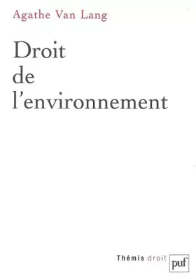 Couverture du produit · Droit de l'environnement