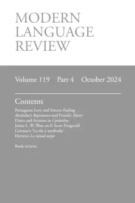 Couverture du produit · Modern Language Review (119.4) October 2024