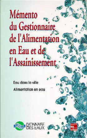Couverture du produit · Mémento du gestionnaire de l'alimentation en eau et de l'assainissement