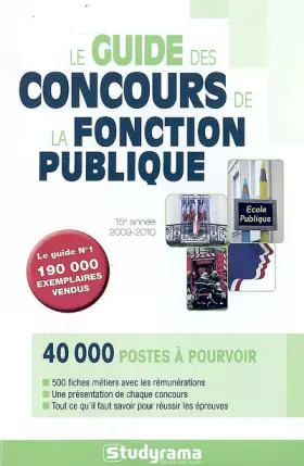 Couverture du produit · Le guide des concours de la fonction publique