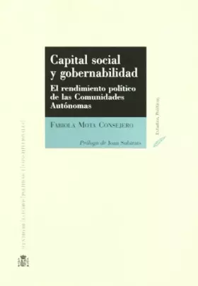 Couverture du produit · Capital social y gobernabilidad : el rendimiento político de las comunidades autónomas