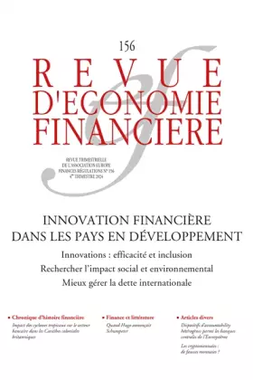 Couverture du produit · Innovations financières dans les pays en développement: Innovations : efficacité et inclusion rechercher l'impact social et env