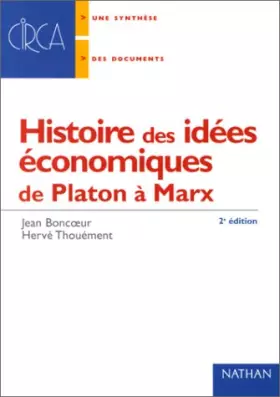 Couverture du produit · Histoire des idées économiques de Platon à Marx, nouvelle édition