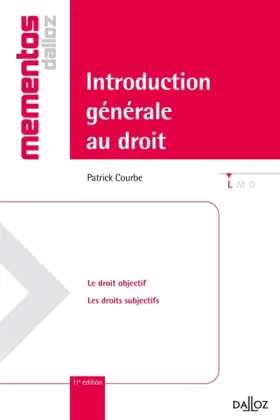 Couverture du produit · Introduction générale au droit