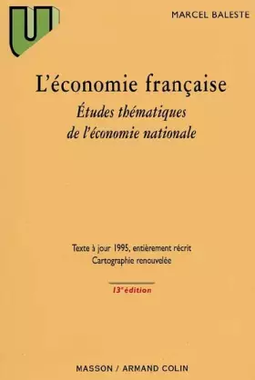 Couverture du produit · L'économie française : Etudes thématiques de l'économie nationale