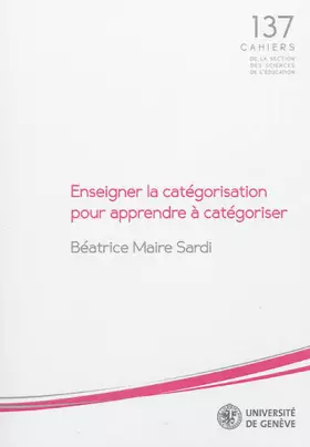Couverture du produit · Enseigner la Categorisation pour Apprendre a Categoriser