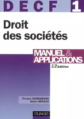 Couverture du produit · DECF1 manuel & applications, droit des sociétés, des autres groupements et des entreprises en difficulté