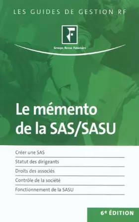 Couverture du produit · Le mémento de la SAS/SASU