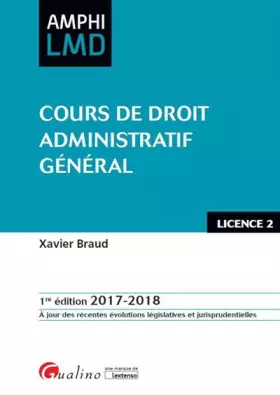 Couverture du produit · Cours de droit administratif général