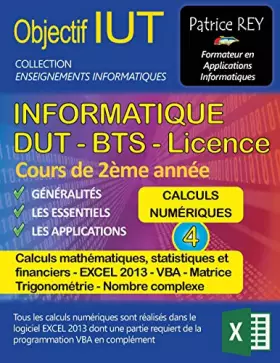 Couverture du produit · dut informatique - calculs numeriques (tome 4): avec excel 2013 et vba