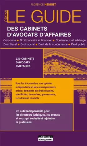 Couverture du produit · Le guide des cabinets d'avocats d'affaires: 230 cabinets d'avocats d'affaires.