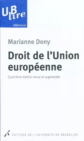 Couverture du produit · Droit de l'Union européenne