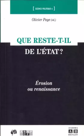 Couverture du produit · Que reste-t-il de l'Etat ? : Erosion ou renaissance