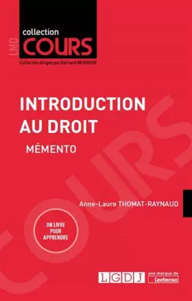 Couverture du produit · INTRODUCTION AU DROIT - MEMENTO
