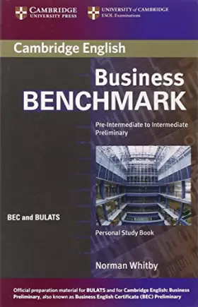 Couverture du produit · Business Benchmark Pre-Intermediate to Intermediate Personal Study Book BEC and BULATS Edition