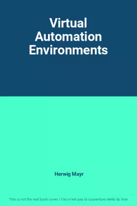 Couverture du produit · Virtual Automation Environments