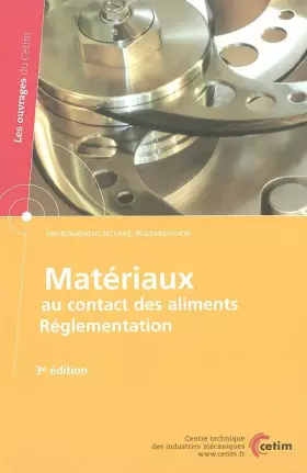 Couverture du produit · Matériaux au contact des aliments: Réglementation