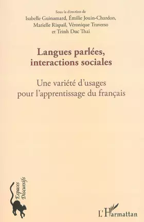 Couverture du produit · Langues parlées, interactions sociales: Une variété d'usages pour l'apprentissage du français