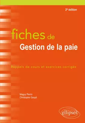 Couverture du produit · Fiches de Gestion de la paie - 2e édition