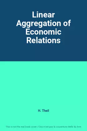 Couverture du produit · Linear Aggregation of Economic Relations