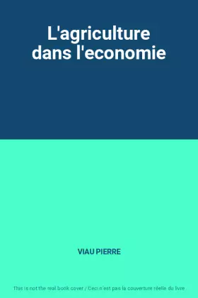 Couverture du produit · L'agriculture dans l'economie