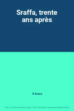 Couverture du produit · Sraffa, trente ans après