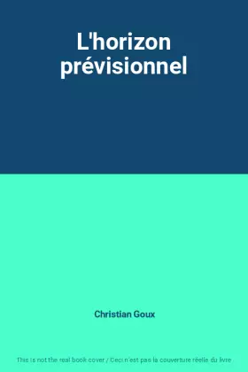 Couverture du produit · L'horizon prévisionnel
