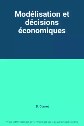 Couverture du produit · Modélisation et décisions économiques