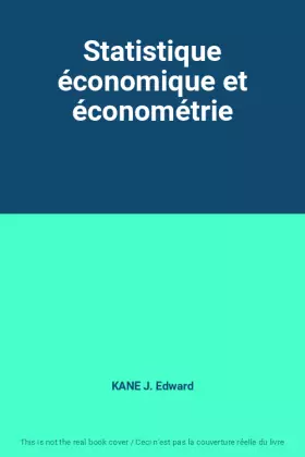 Couverture du produit · Statistique économique et économétrie