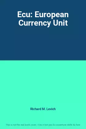 Couverture du produit · Ecu: European Currency Unit