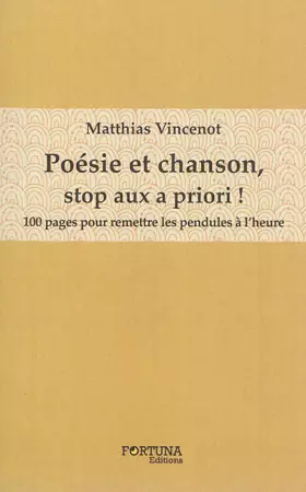 Couverture du produit · Poésie et chanson, stop aux à priori !