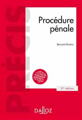 Couverture du produit · Procédure pénale