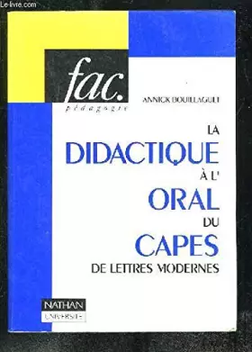 Couverture du produit · DIDACT.ORAL CAPES LETTRES