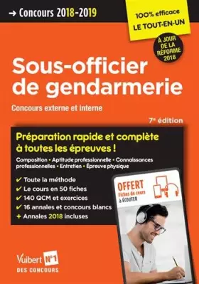 Couverture du produit · Concours Sous-officier de gendarmerie - Catégorie B - Préparation rapide et complète à toutes les épreuves - Externe et Interne