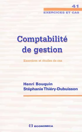 Couverture du produit · Comptabilité de gestion : Exercices et études de cas