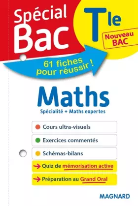 Couverture du produit · Spécial Bac Fiches Maths + Maths Expertes Tle Bac 2021: Tout le programme en 61 fiches, mémos, schémas-bilans, exercices et QCM