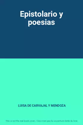 Couverture du produit · Epistolario y poesias
