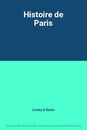 Couverture du produit · Histoire de Paris