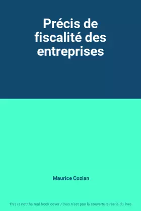 Couverture du produit · Précis de fiscalité des entreprises