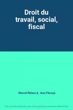 Couverture du produit · Droit du travail, social, fiscal