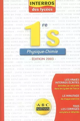 Couverture du produit · Interros des lycées : Physique Chimie 1ère S