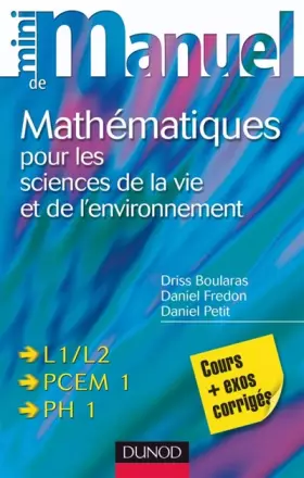 Couverture du produit · Mini manuel de Mathématiques pour les sciences de la vie et de l'environnement