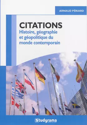 Couverture du produit · Citations histoire géographie et géopolitique du monde contemporain
