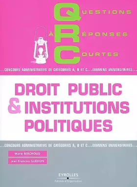 Couverture du produit · QRC de droit public et institutions politiques
